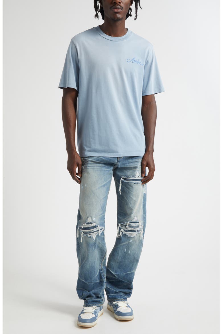 Bleached Bandana Patch T-Shirt, Alternate, color, ASHLEY BLUE
