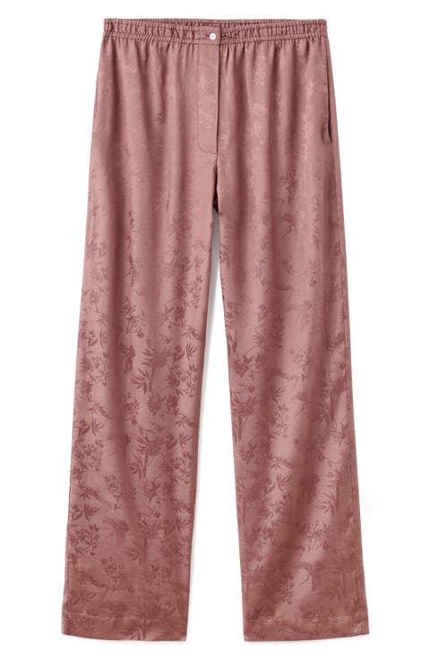 Jacquard Satin Pajama Pants