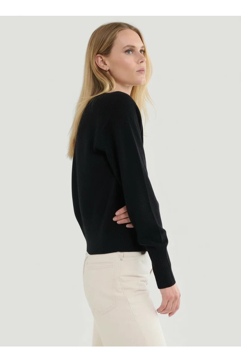 Cashmere Long Sleeve Pullover Crewneck, Alternate, color, NOIR