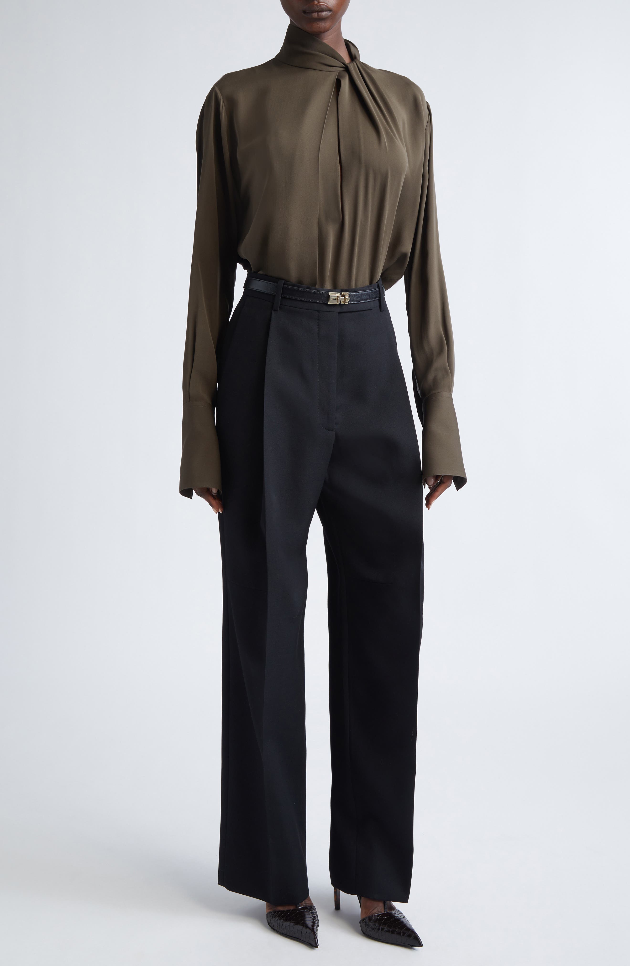 Pleated Wool Pants - image 2