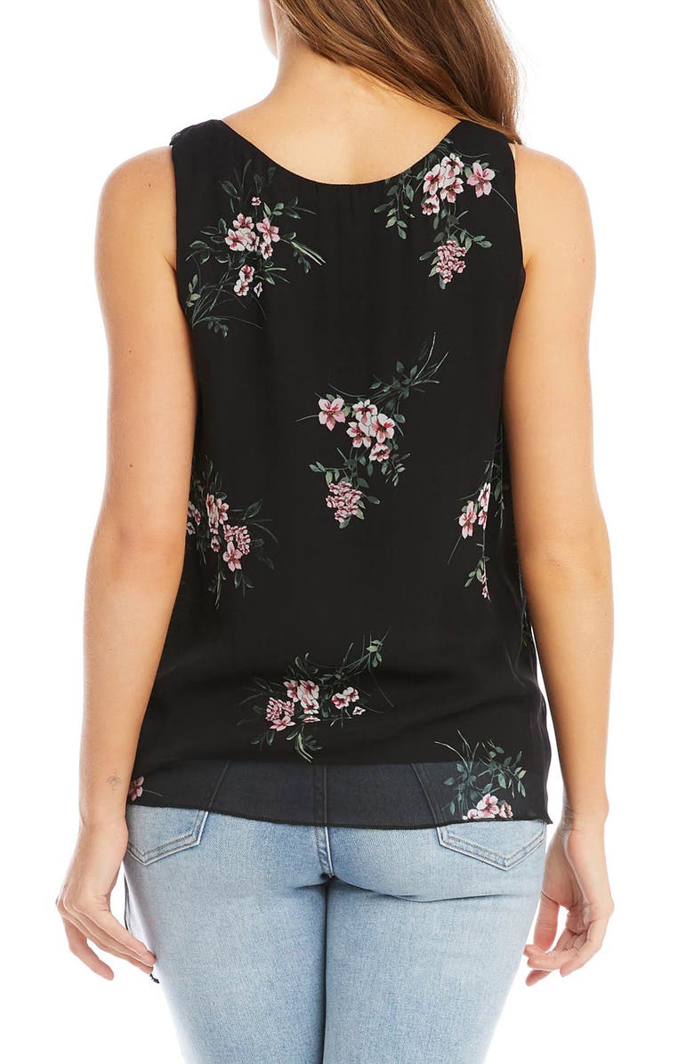 Karen Kane Floral Print Side Tie Top, Alternate, color, 