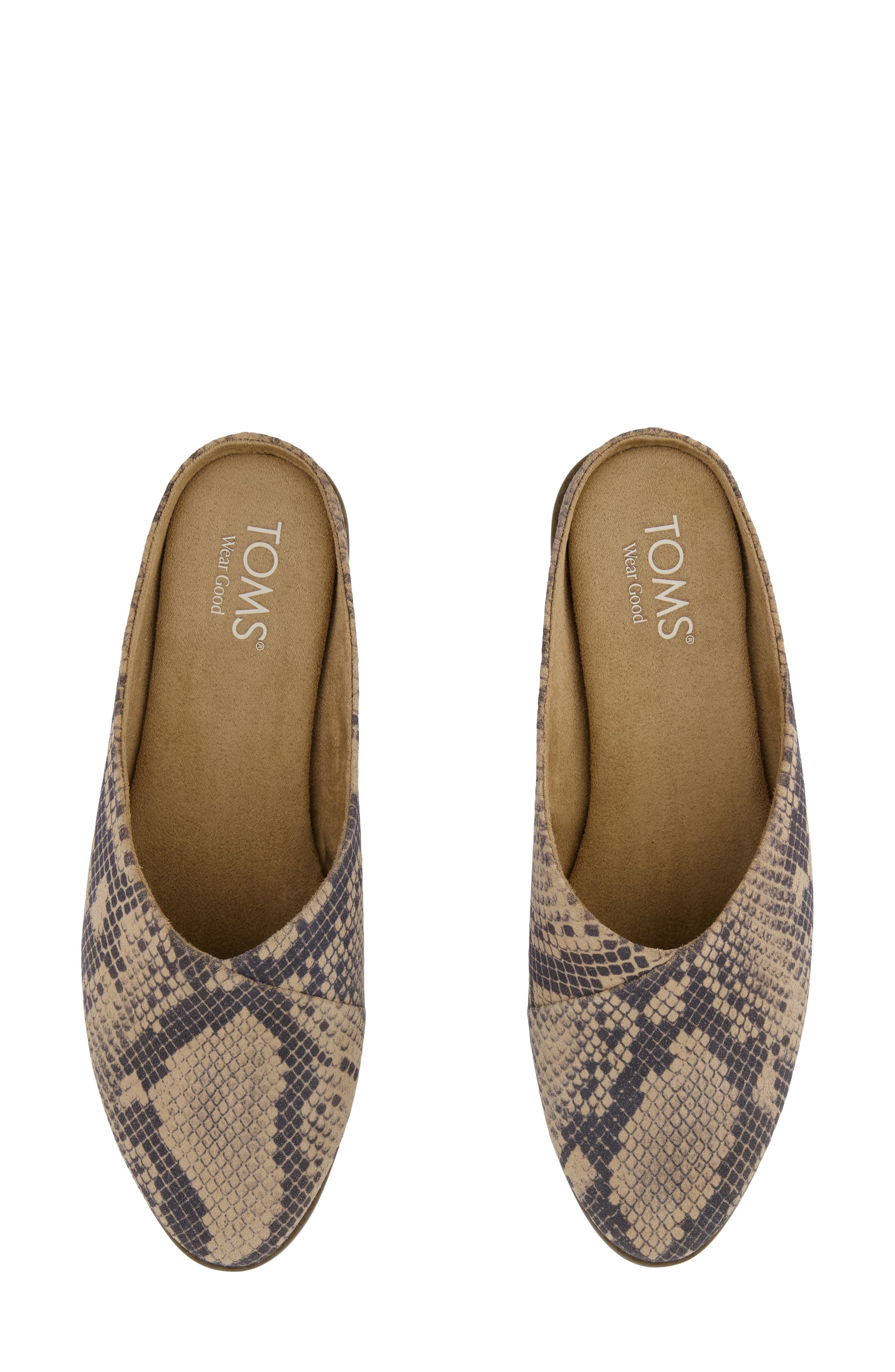 Amelia Mule, Alternate, color, MEDIUM BEIGE EMBOSSED