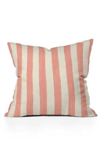 Deny Designs Stripe Square Throw Pillow In Pink