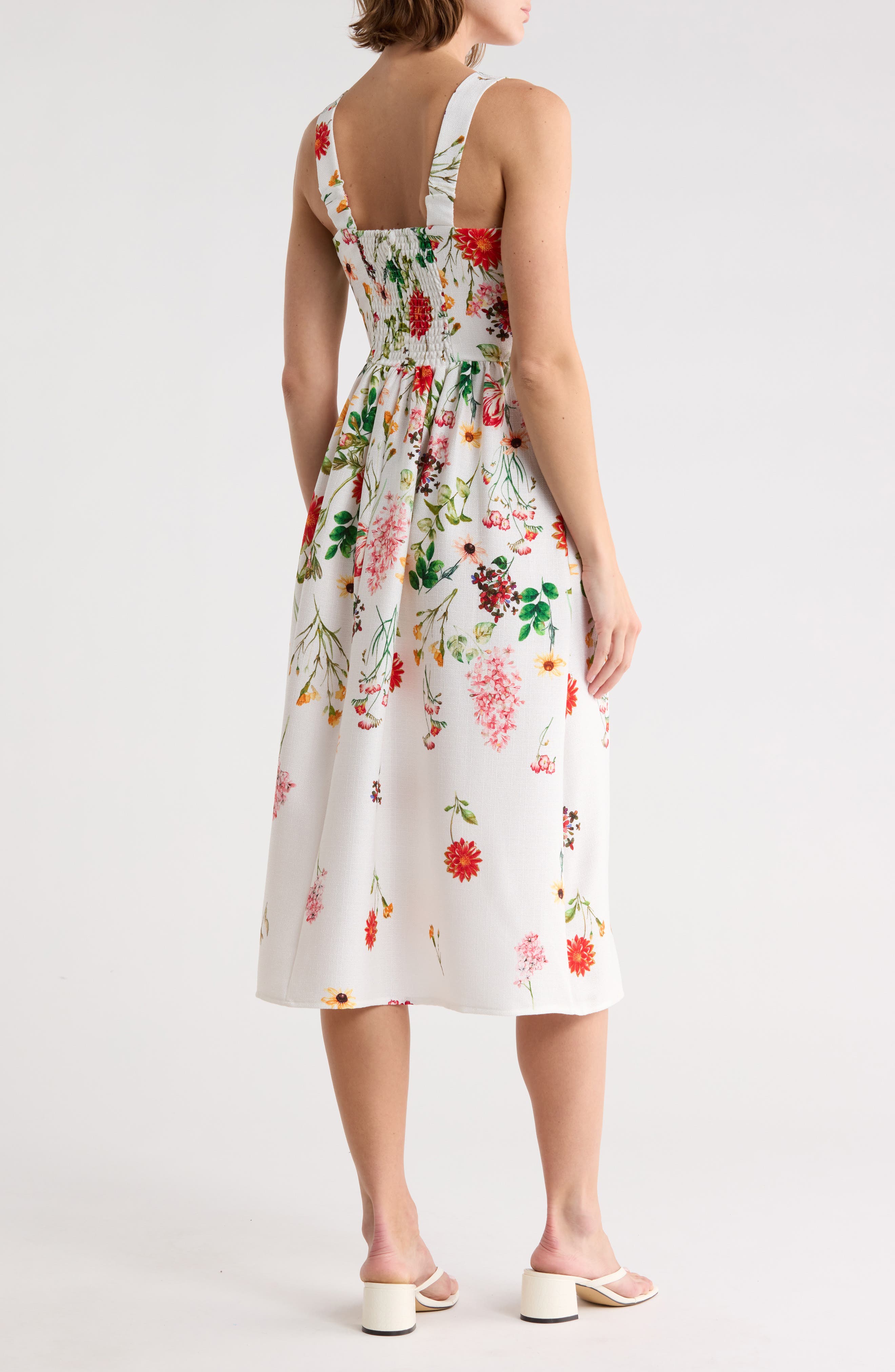 Floral Square Neck Midi Sundress - image 2
