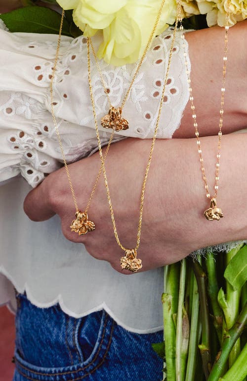 Made By Mary October Birth Flower Charm In Gold