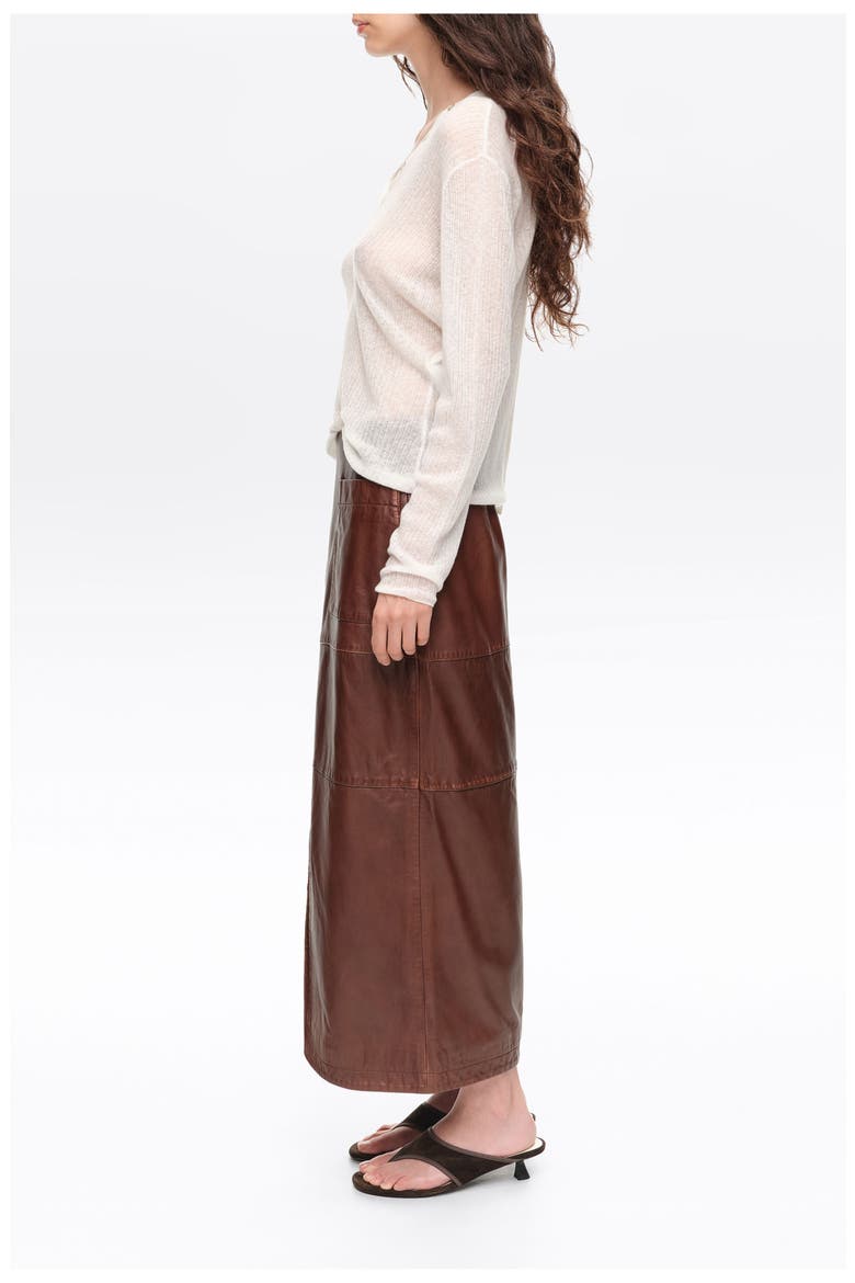 Ribbed Sweater with Buttoned V-Neckline, Alternate, color, IVORY
