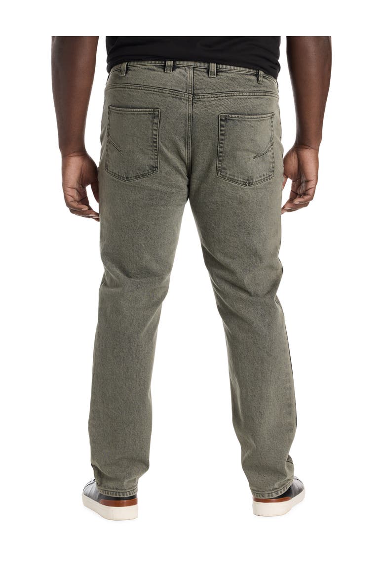 Big & Tall Overdyed Tapered Fit Denim Jeans, Alternate, color, CASTOR OLIVE