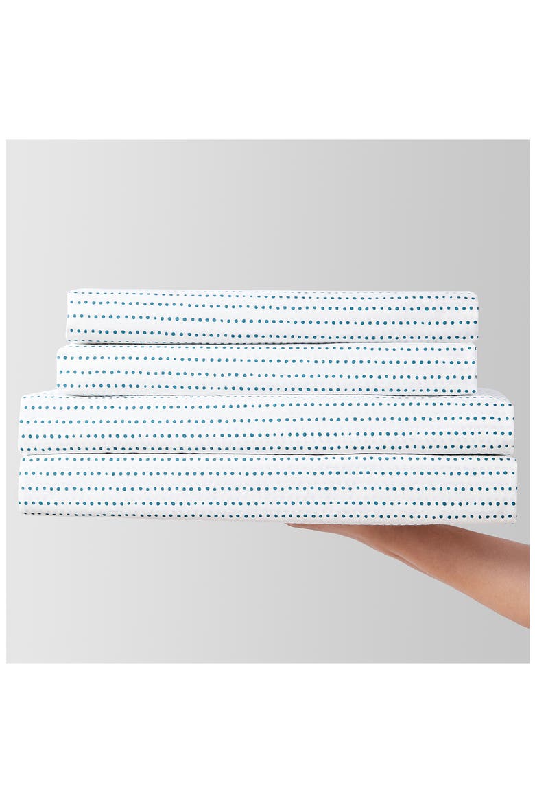 Radius 200 Thread Count Cotton Percale Sheet Set, Alternate, color, NAVY