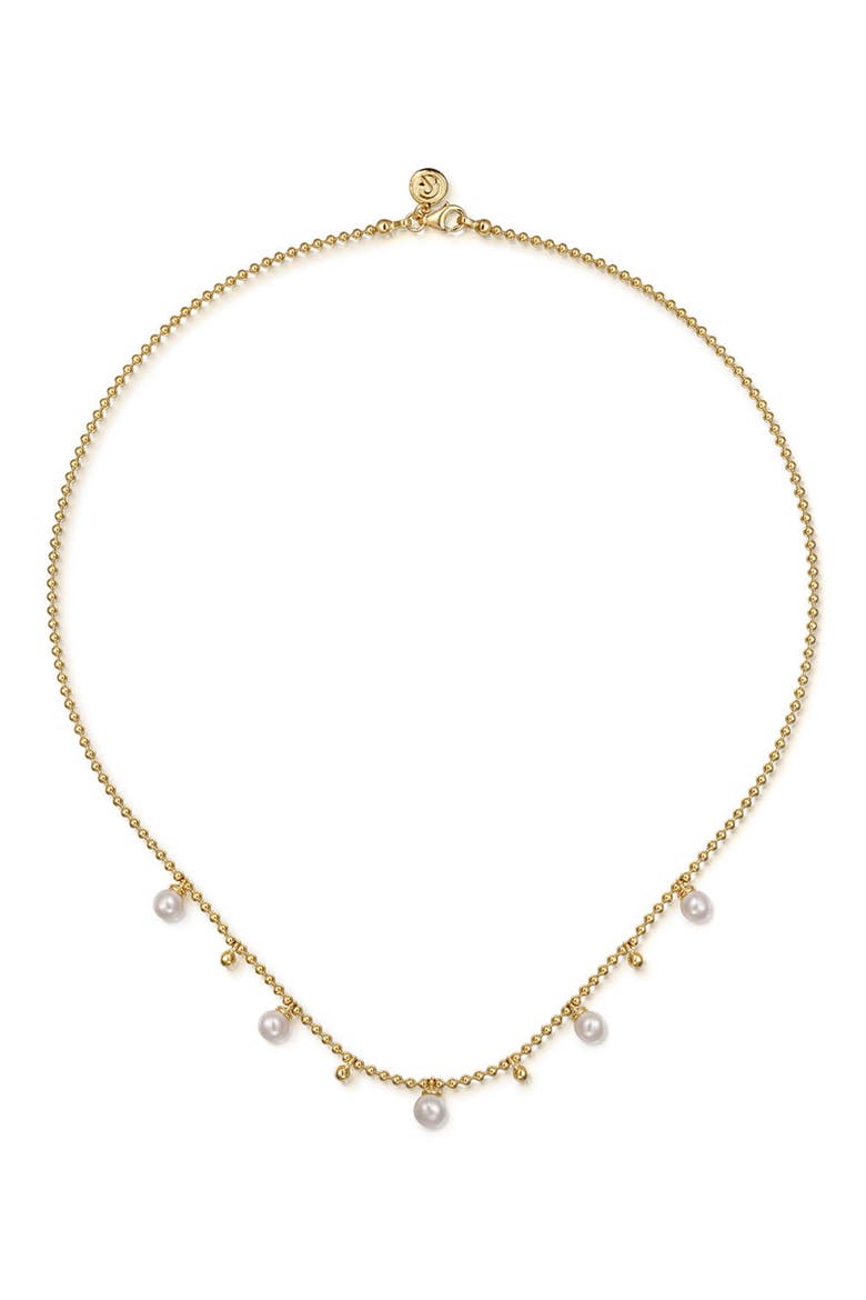 Bujukan Freshwater Pearl Charm Beaded Necklace, Alternate, color, GOLD