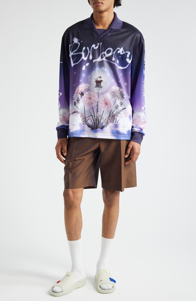Burberry Dandelion Oversize Jersey Polo, Alternate, color, 