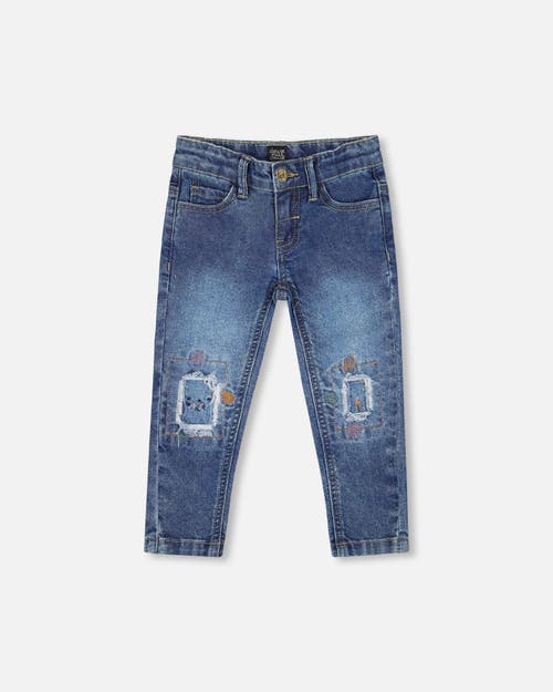 Deux Par Deux Jeans With Embroideries In Blue