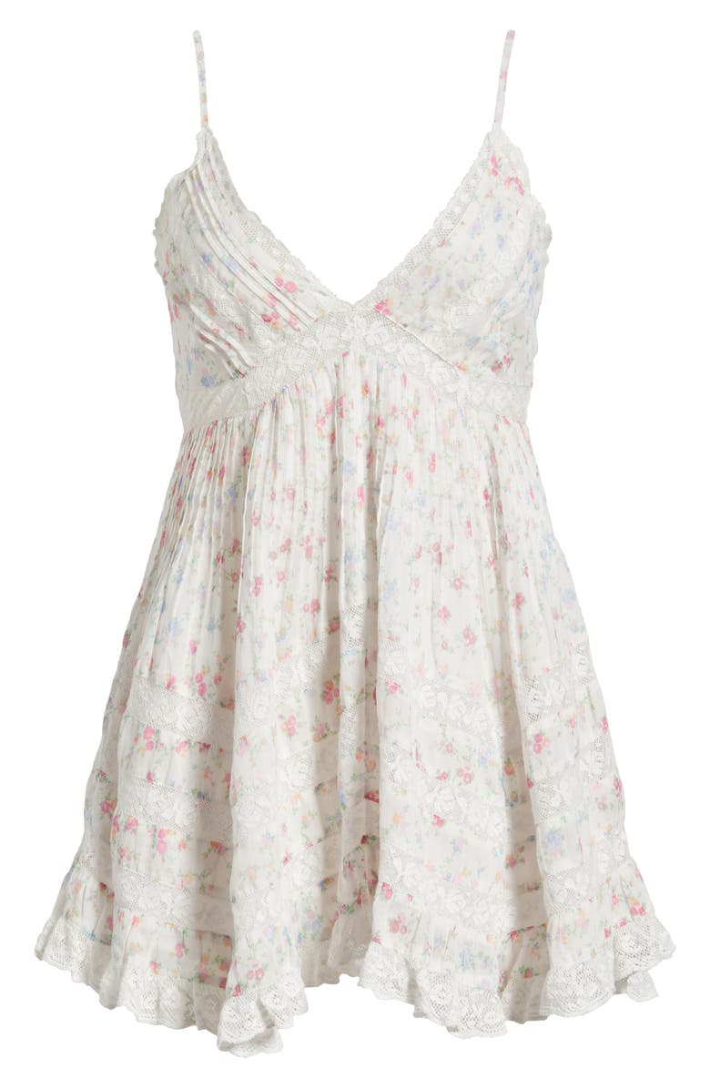 LoveShackFancy Alonna Sleeveless Minidress, Alternate, color, Confetti Bloom