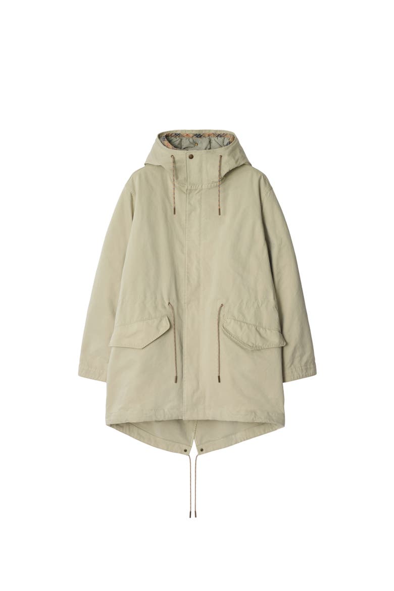 Detachable Warmer Nylon Blend Parka, Alternate, color, Hunter beige