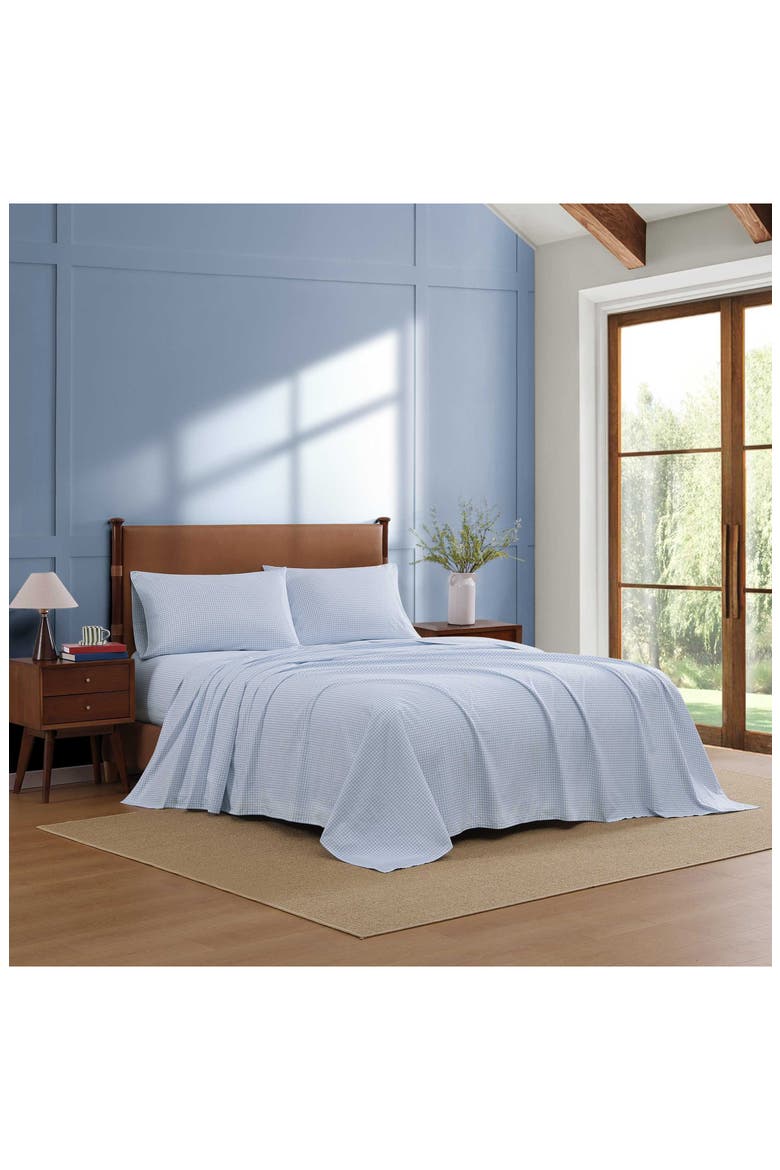 Gardena Check Sheet Set, Alternate, color, WHITE/ BOATHOUSE BLUE