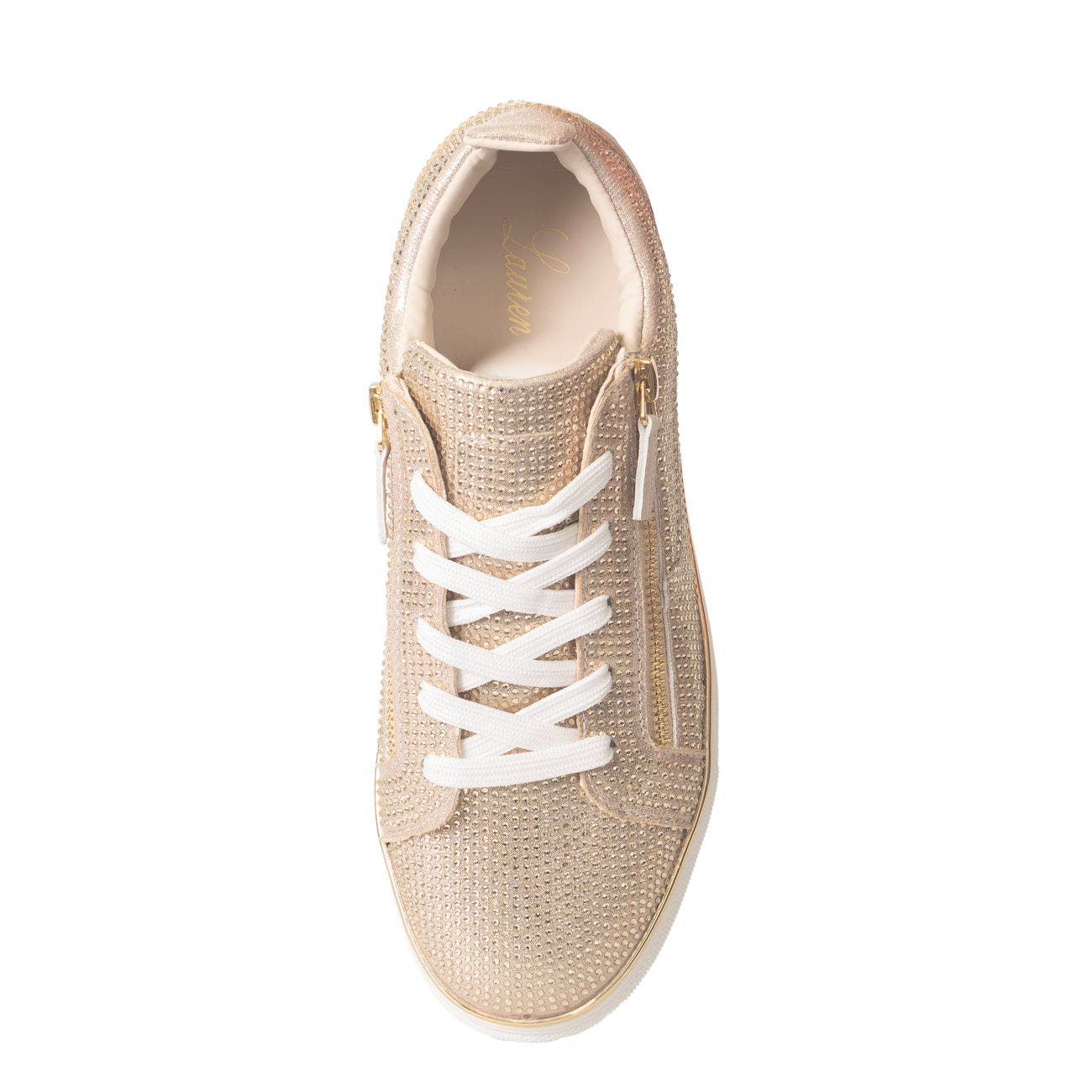 Lauren Lorraine Zoomie Sneakers, Alternate, color, Gold