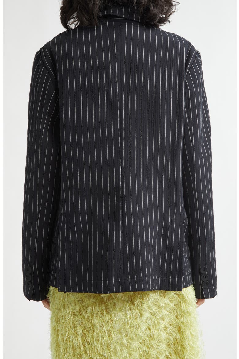 Wool & Cotton Pinstripe Jacket, Alternate, color, BLACK PINSTRIPES