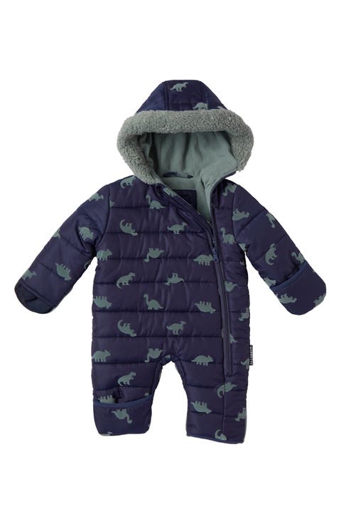 Dino Print Puffer Pram