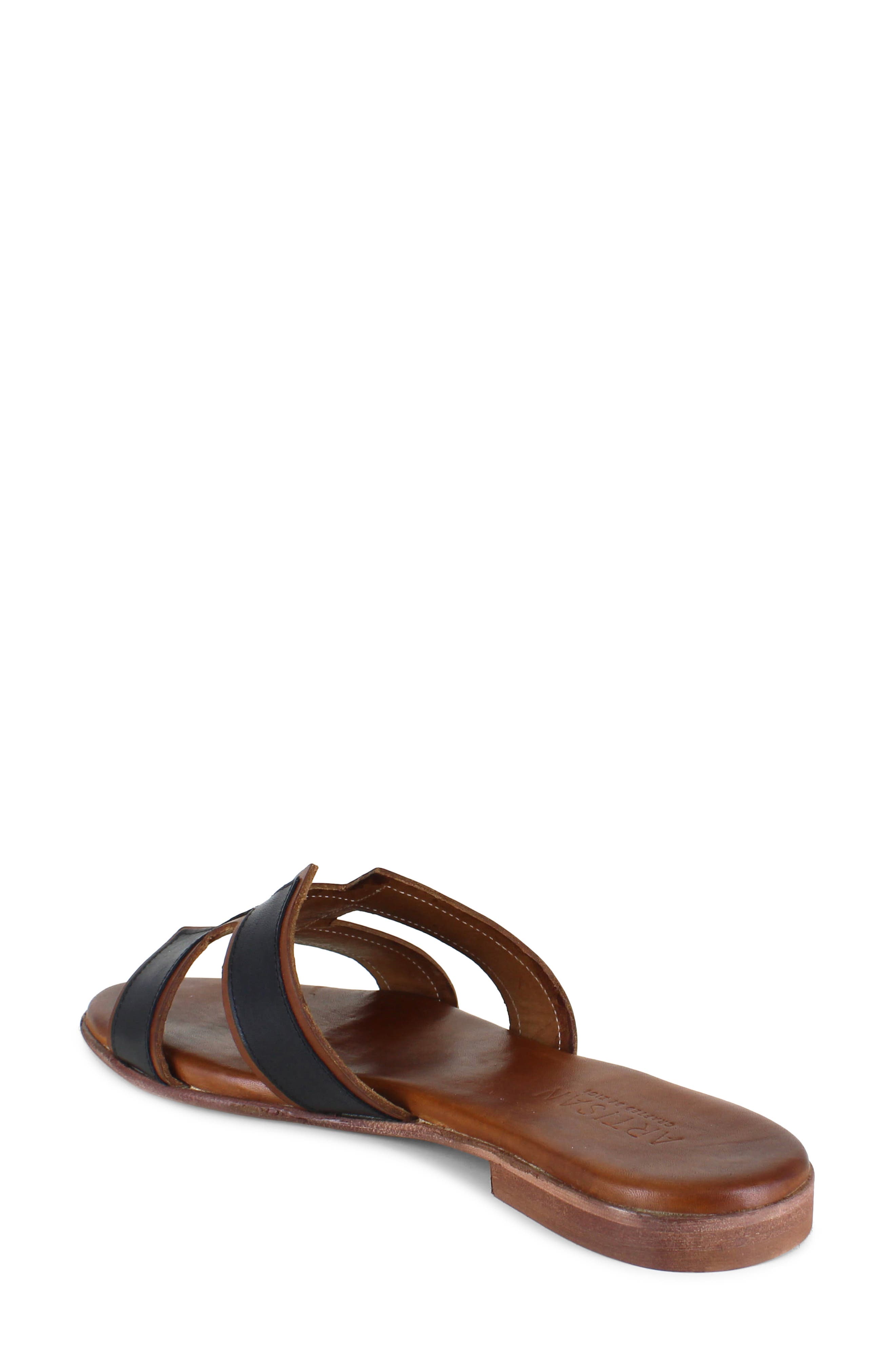 Artisan Crafted By Zigi Alitza Leather Sandal, Alternate, color, Black