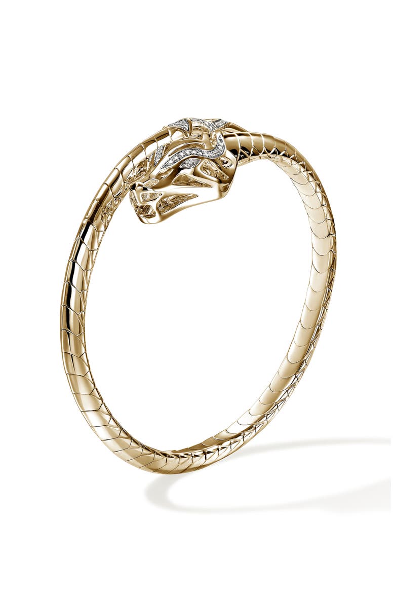 Naga Bypass Cuff Bracelet, Alternate, color, GOLD