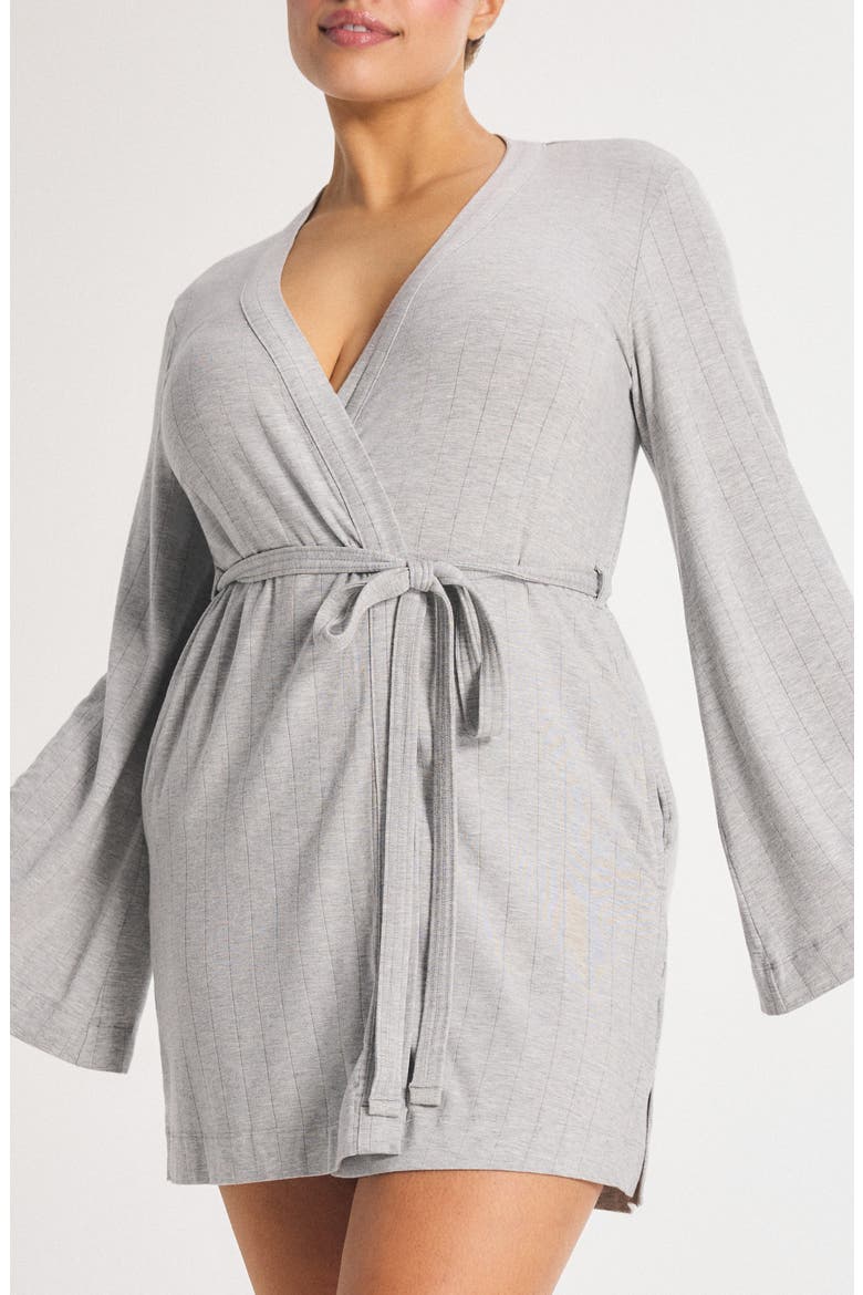 Sleek Stitch Robe, Main, color, PLATINUM GREY
