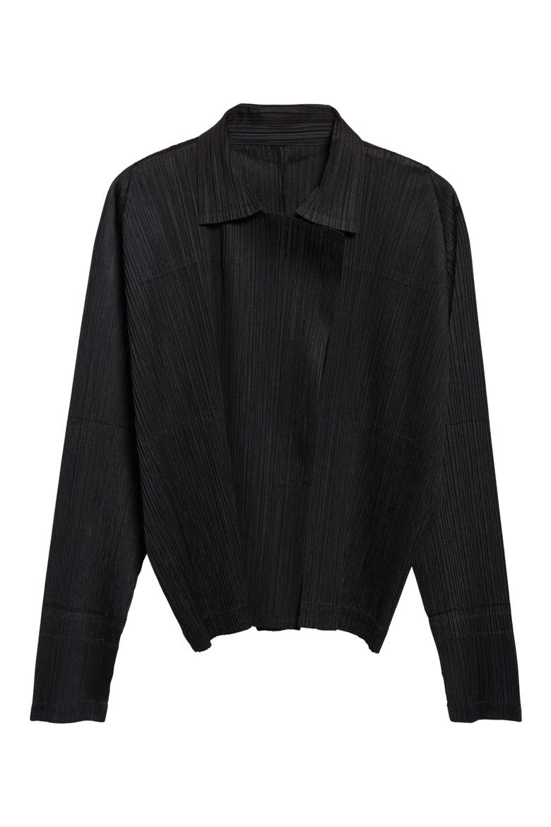 Monthly Colors February Pleated Jacket, Alternate, color, BLACK