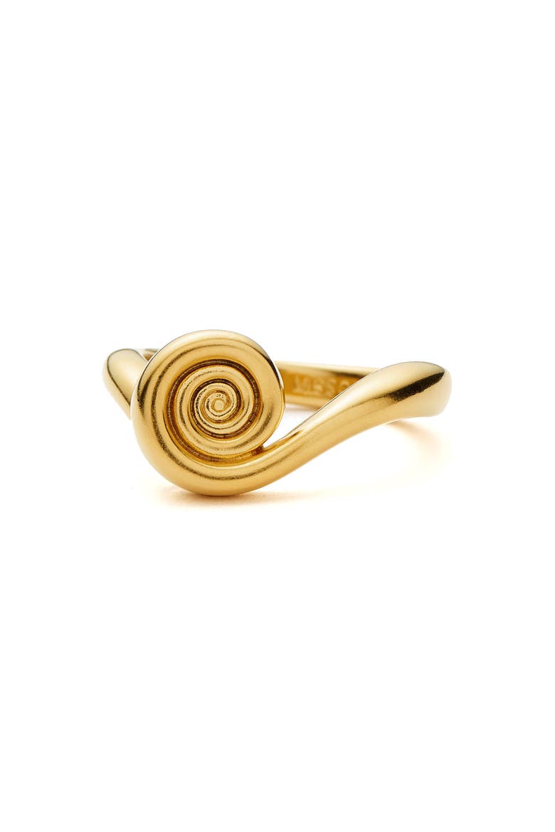 Spiral Statement Ring, Alternate, color, GOLD