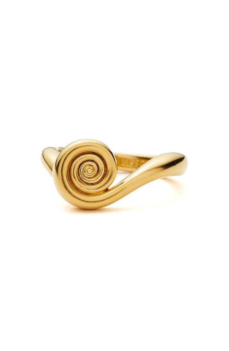 Missoma Spiral Statement Ring, Alternate, color, Gold