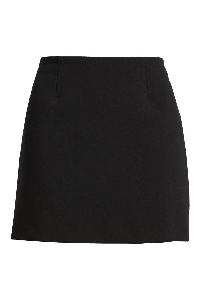 The Icon Midrise Mini Skort, Alternate, color, BLACK