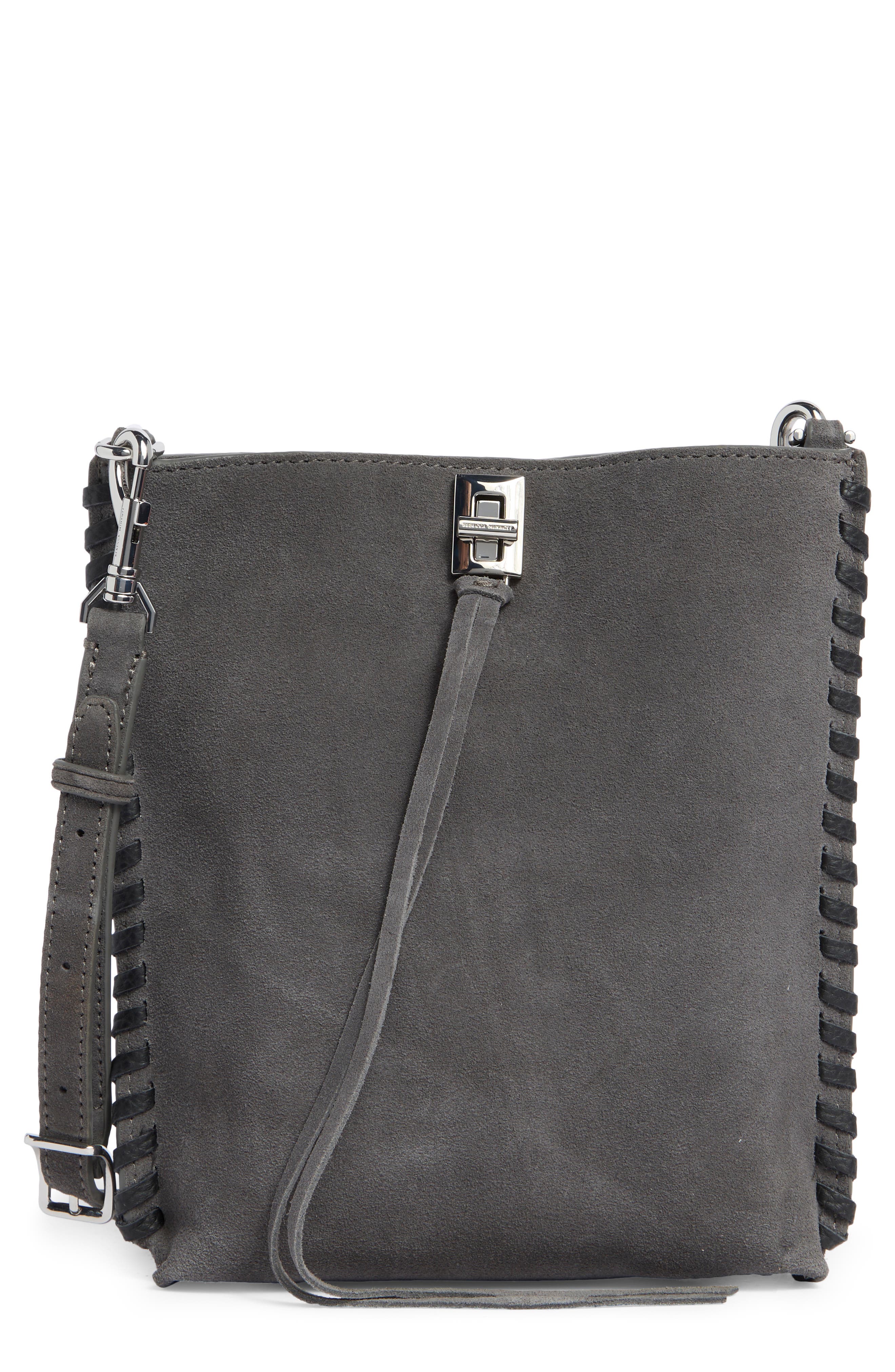 Rebecca Minkoff Darren Shoulder Bag, Main, color, Fog/Black