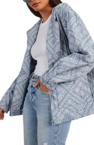 VICI Collection Catie Paisley Quilted Hooded Jacket