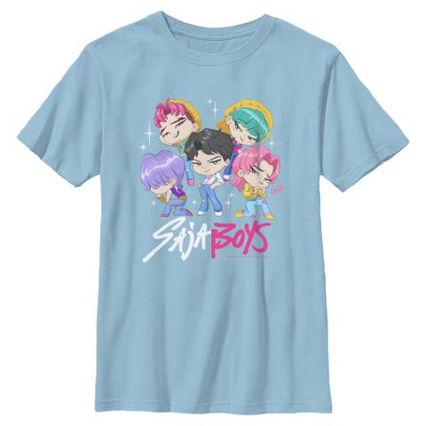 Boy's KPop Demon Hunters Saja Boys Chibi Group  Graphic T-Shirt