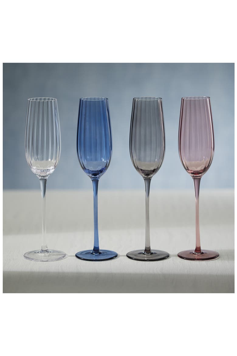 Malden Optic Set of 4 Champagne Flutes, Alternate, color, PURPLE