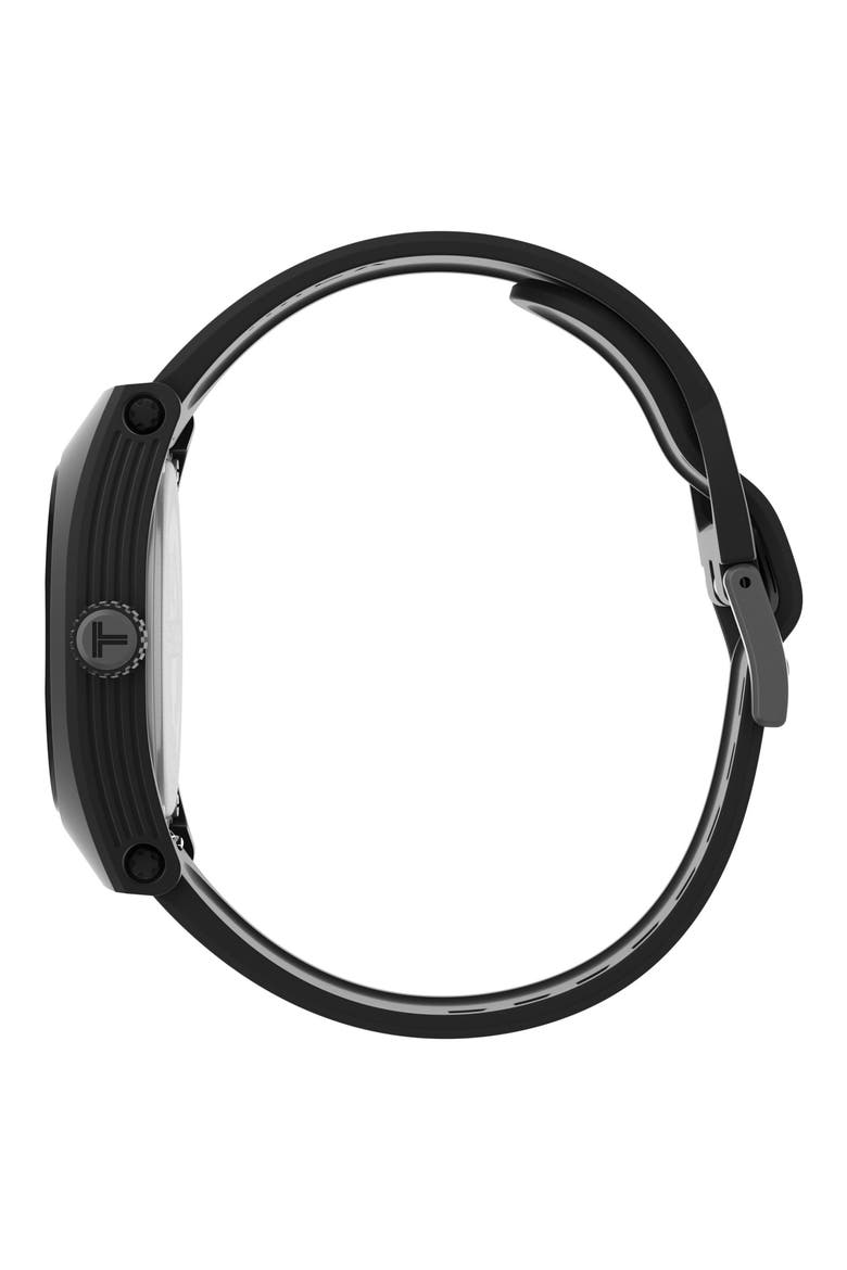 Trend Synthetic Strap Watch, 40mm, Alternate, color, BLACK