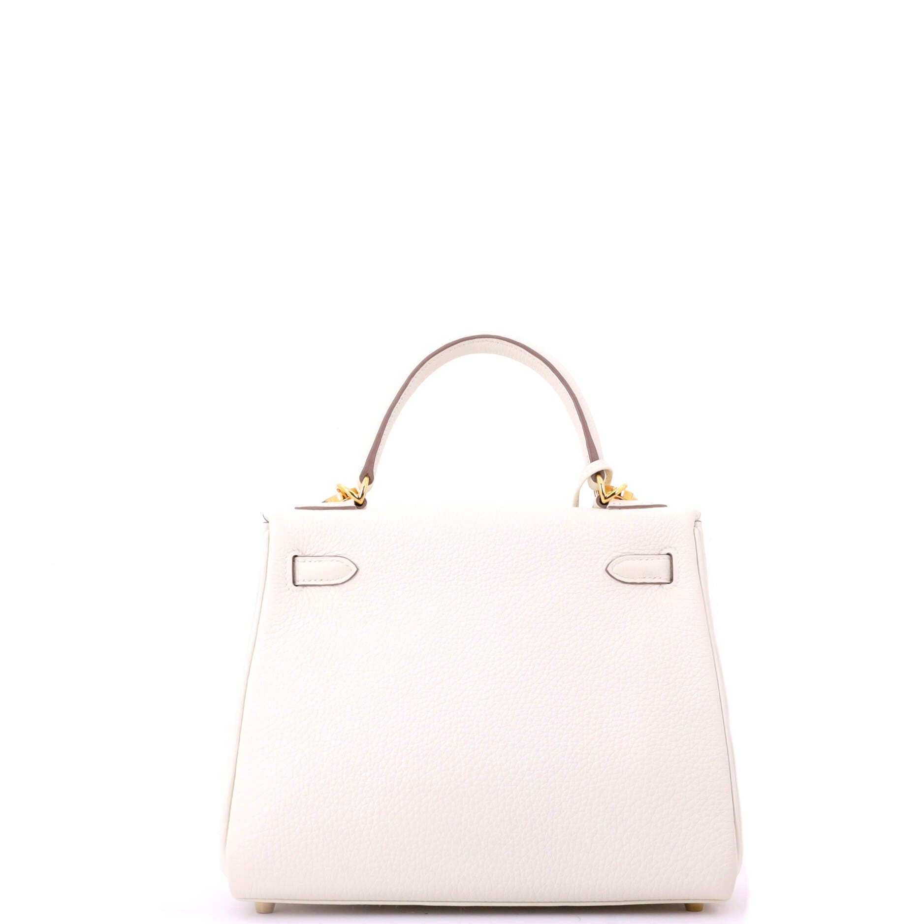 Pre-Owned Hermes Kelly Handbag Light Togo with Gold Hardware 25, Alternate, color, Mushroom