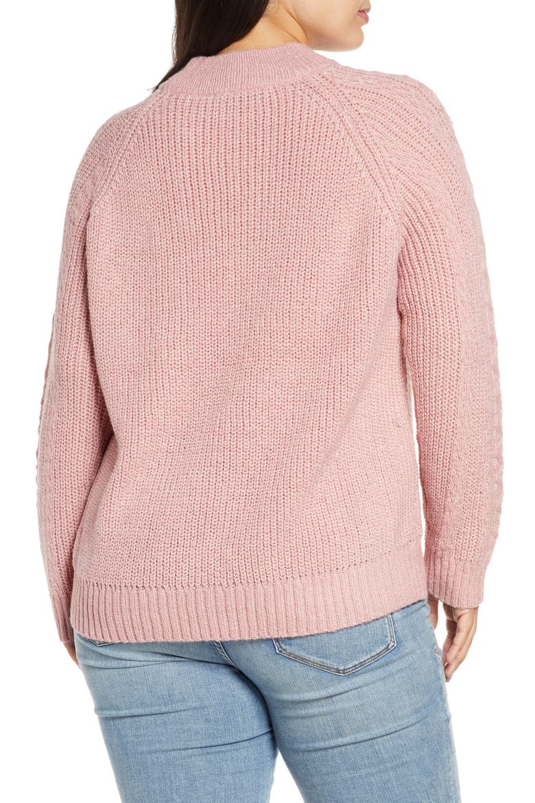Textured Pom Sweater, Alternate, color, PINK
