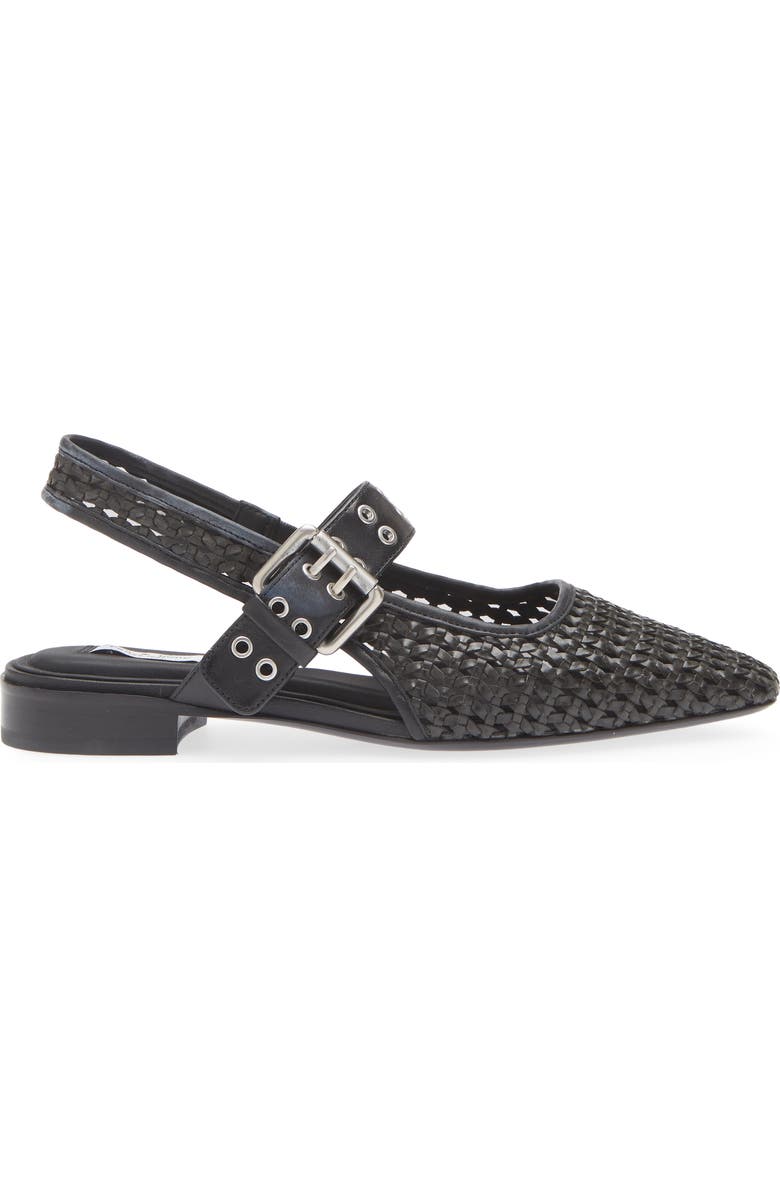 rag & bone Astra Slingback Flat, Alternate, color, Black