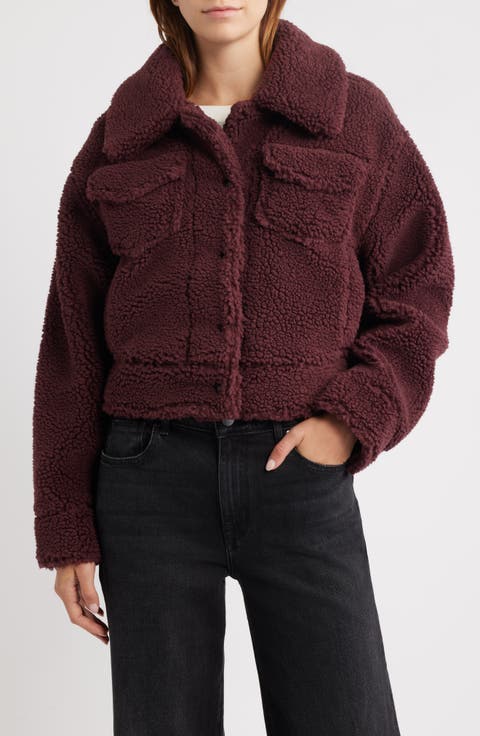 Frankie Faux Shearling Trucker Jacket (Regular & Plus)