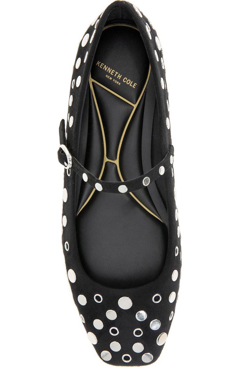 Kenneth Cole Jasper Stud Mary Jane Flat, Alternate, color, Black