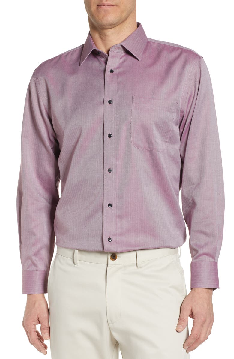 Nordstrom Smartcare<sup>™</sup> Traditional Fit Herringbone Dress Shirt, Main, color, 