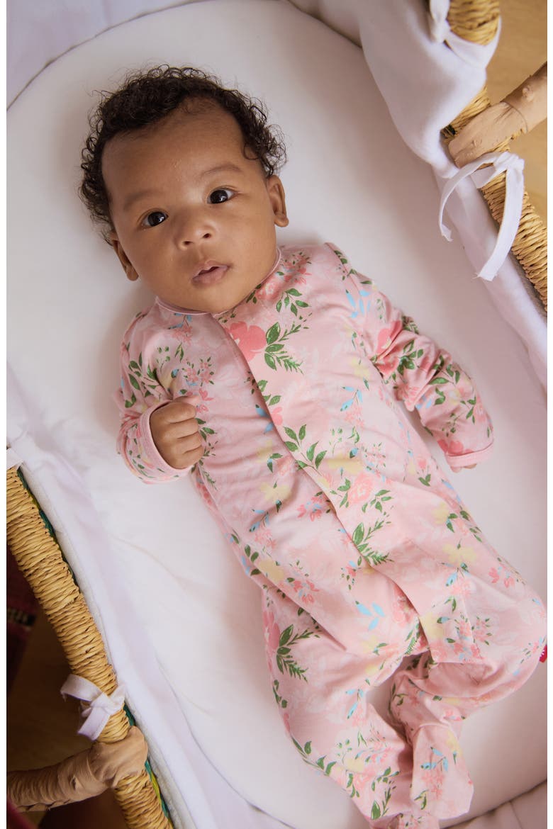 Ainslee Floral Magnetic Footie, Alternate, color, AINSL