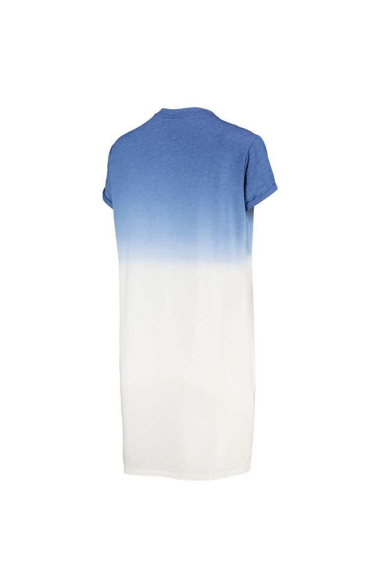 Junk Food Women's Junk Food Heathered Royal/White New England Patriots Ombre Tri-Blend T-Shirt Dress, Alternate, color, Heather Royal