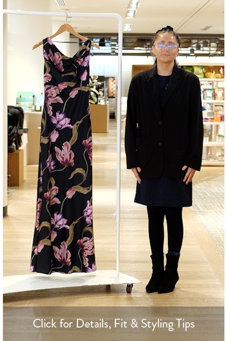 Calluna Floral Print Cowl Neck Maxi Dress video