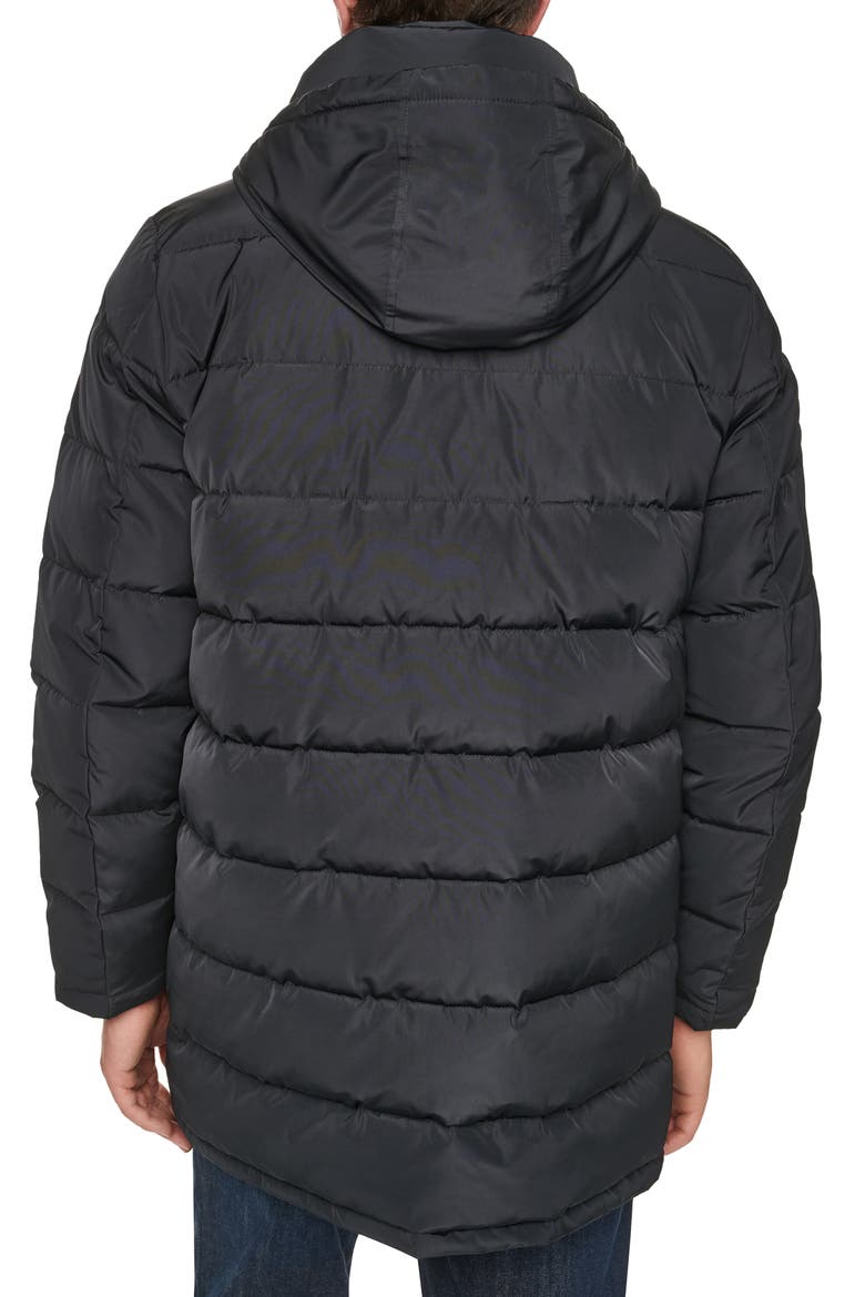 Hooded Down & Feather Fill Parka, Alternate, color, BLACK