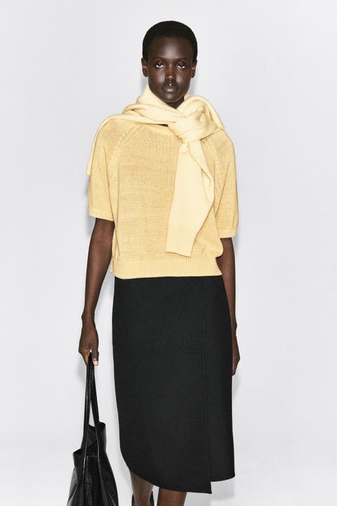 Shrunken Knitted Linen T-Shirt
