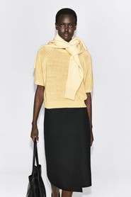 COS Shrunken Knitted Linen T-Shirt