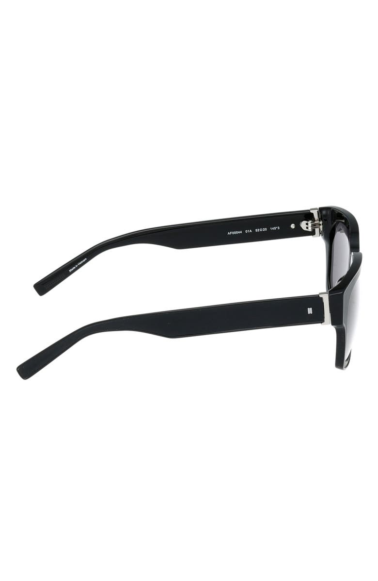 ABERCROMBIE & FITCH 52mm Square Sunglases, Alternate, color, Shiny Black / Smoke