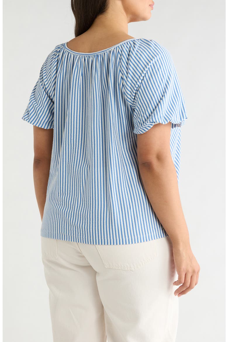 Crochet Trim Sleeveless Top, Alternate, color, DENIM STRIPE
