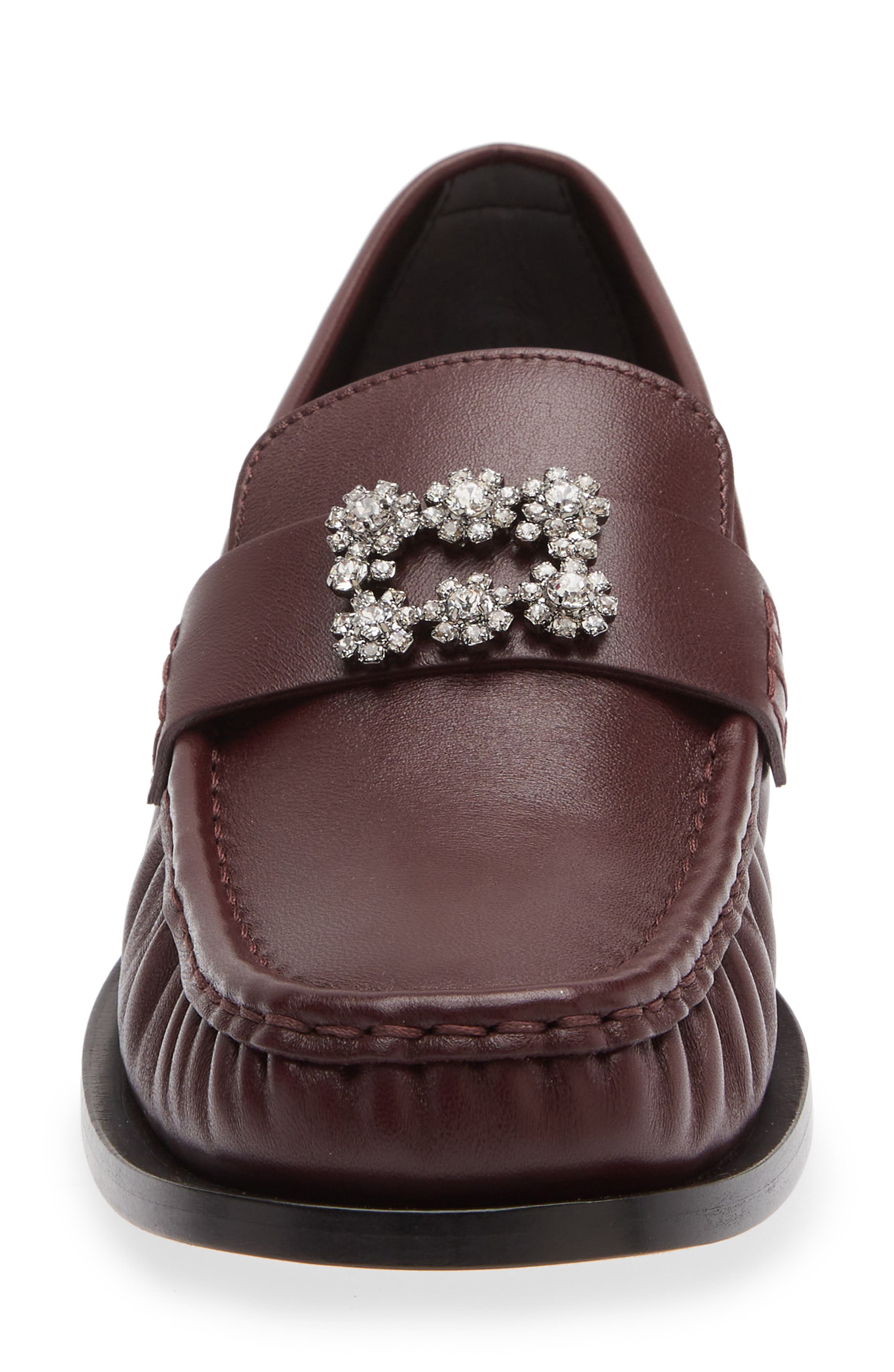 Viv Moc Strass Loafer, Alternate, color, BORDEAUX SCURO