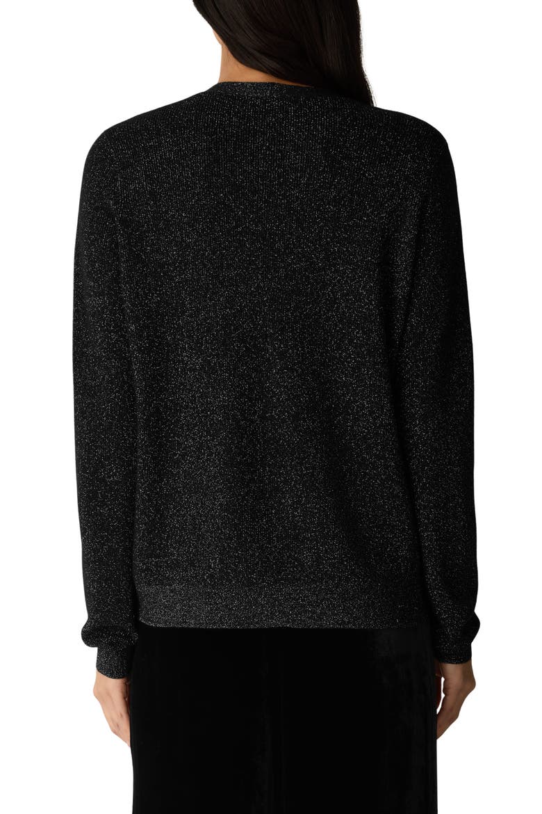 V-Neck Cardigan, Alternate, color, BLACK