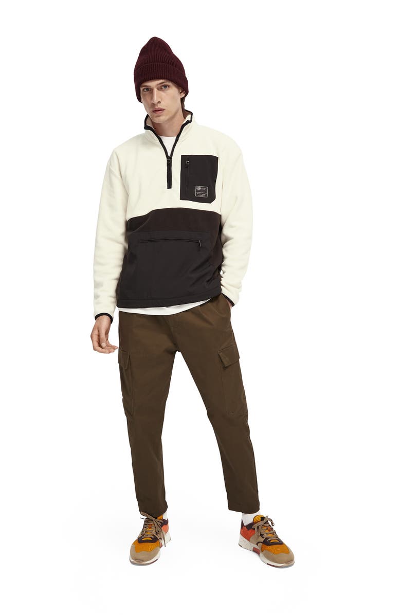 Scotch & Soda Half Zip Fleece Pullover, Alternate, color,